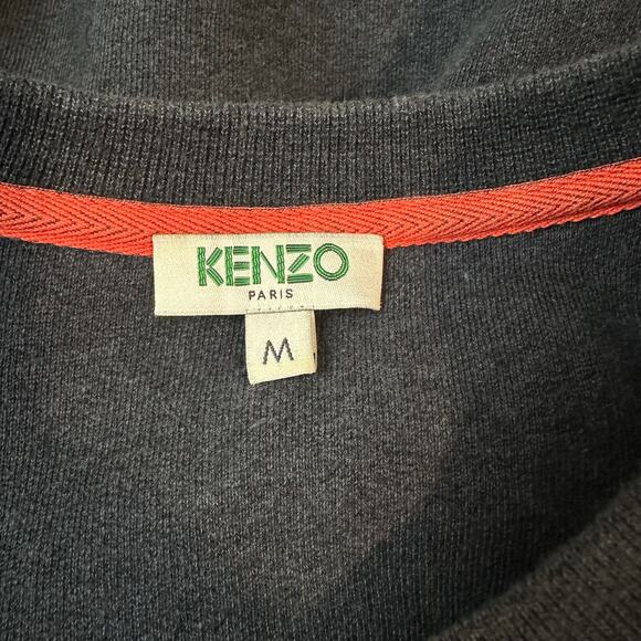 KENZO Logo Sweatshirt Womens Large Graphic Embroidered Letter Crew Neck Pullover - Picture 8 of 10